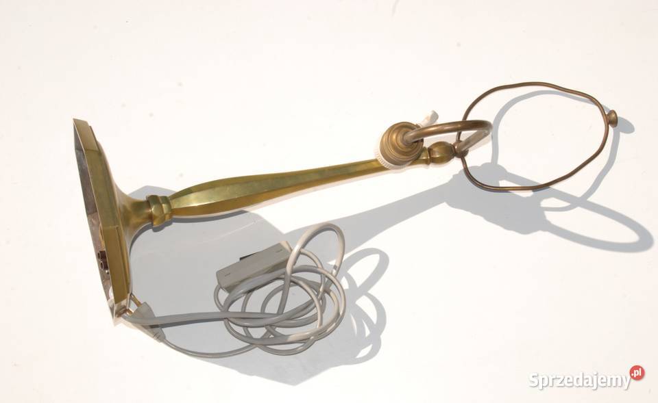 Stara lampa mosiężna okres międzywojenny antyk Cieszyn sprzedam
