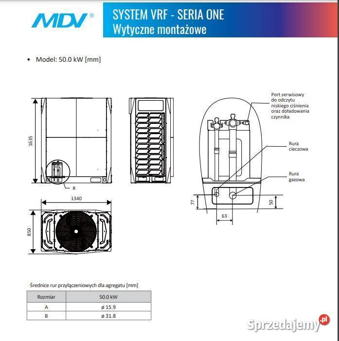 Klimatyzacja VRF Midea MV6i500WV2GN1E 50 kW