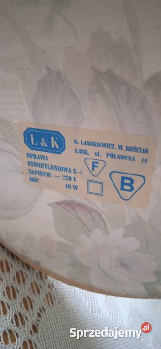 Stara lampa ŁK kamionkowa Świdnica