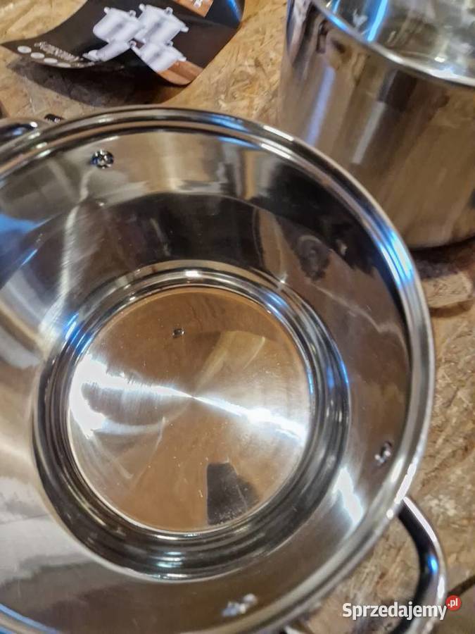 Garnki stalowe KLONBERG 2532 INDUKCJA ZESTAW 8EL Dom i Ogród Głogowa