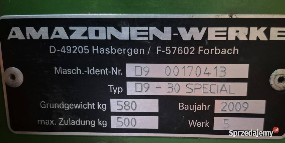 Amazone d9 Nowogrodziec sprzedam