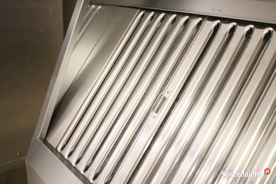 Okap nierdzewny przyścienny 120 x 90 FILTRY Pszczyna