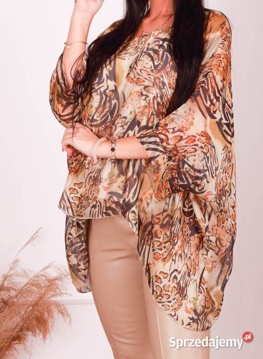 Bluzka z jedwabiu naturalnego tygrys 3 kolory z Białystok