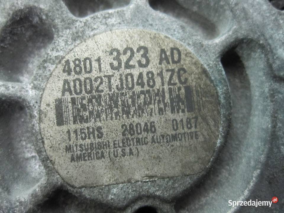 DODGE CALIBER 4801323AD A002TJ0481ZC ALTERNATOR Układ elektryczny silnika