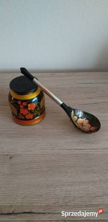 Rosyjski kubek z łyżką prl Przedbórz sprzedam