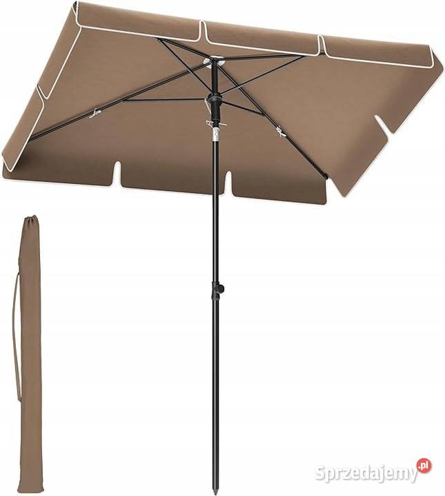 Parasol Plażowy 200 Brązowy Prostokątny Ochrona wielkopolskie Gorzyce Wielkie