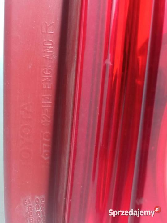 LAMPA TYŁ PRAWA EU 5D HB Toyota Auris I 20062012 Części samochodowe