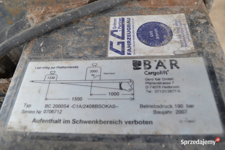 WINDA ALUMINIOWA BAR 2 t wys231 szer249 Motoryzacja Radom