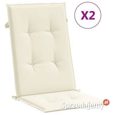 vidaXL Poduszki na krzesła ogrodowe 2 kremowe Warszawa