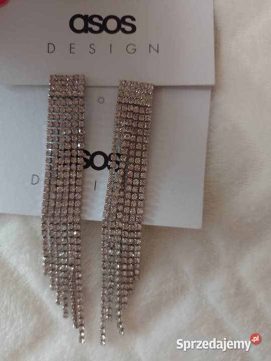 ASOS Długie Bogato zdobione kolczyki ślubne z Kraków