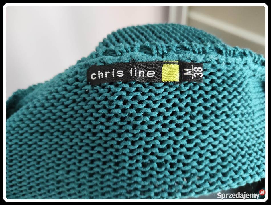 Chris line sweter szmaragdowy oversize 38 M Bez wzoru sprzedam