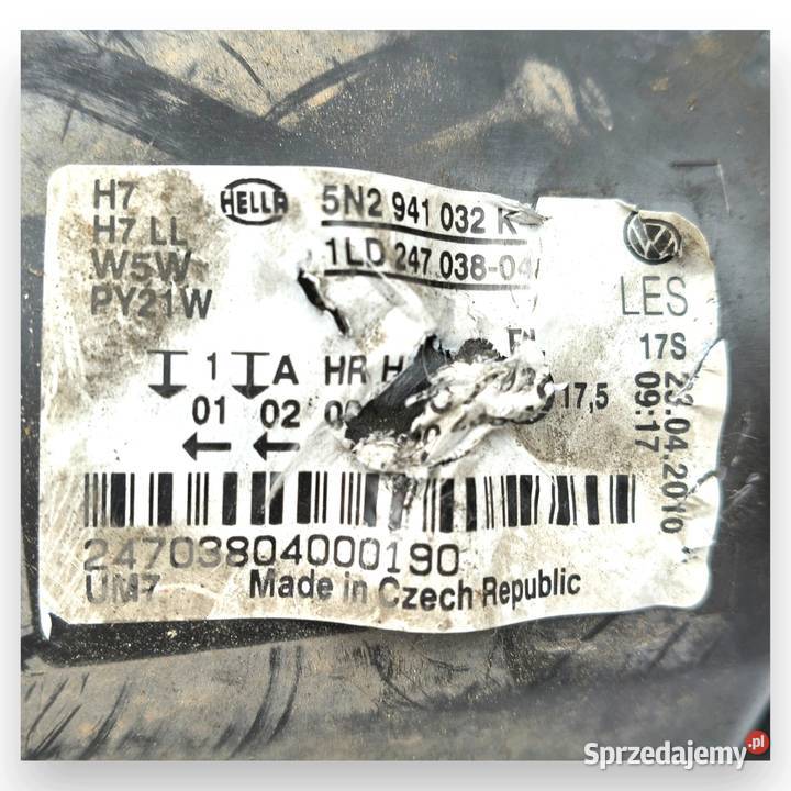 LAMPA PRAWA Volkswagen Tiguan I 20072011 prawy lubelskie Chełm