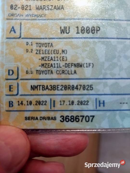 Sprzedam samochód Toyota Corolla 15 benzyna mazowieckie Warszawa sprzedam