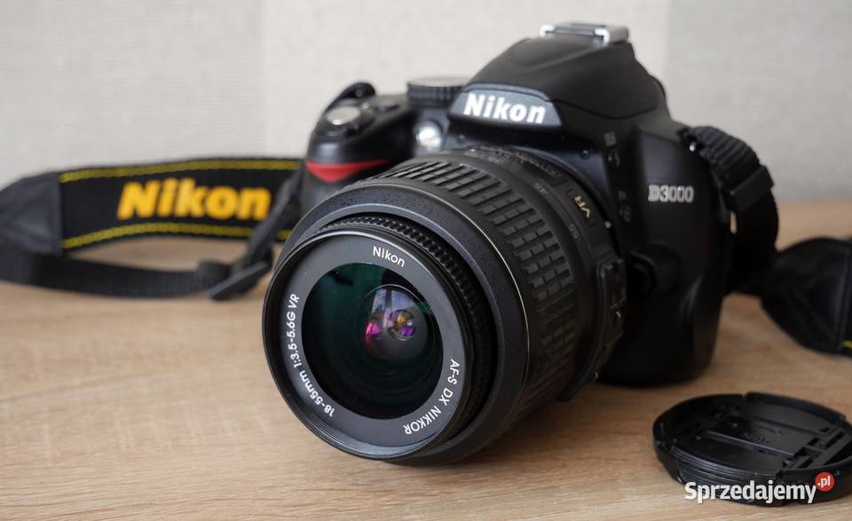 Lustrzanka Nikon D3000 z obiektywem 1855 VR nowy Gliwice