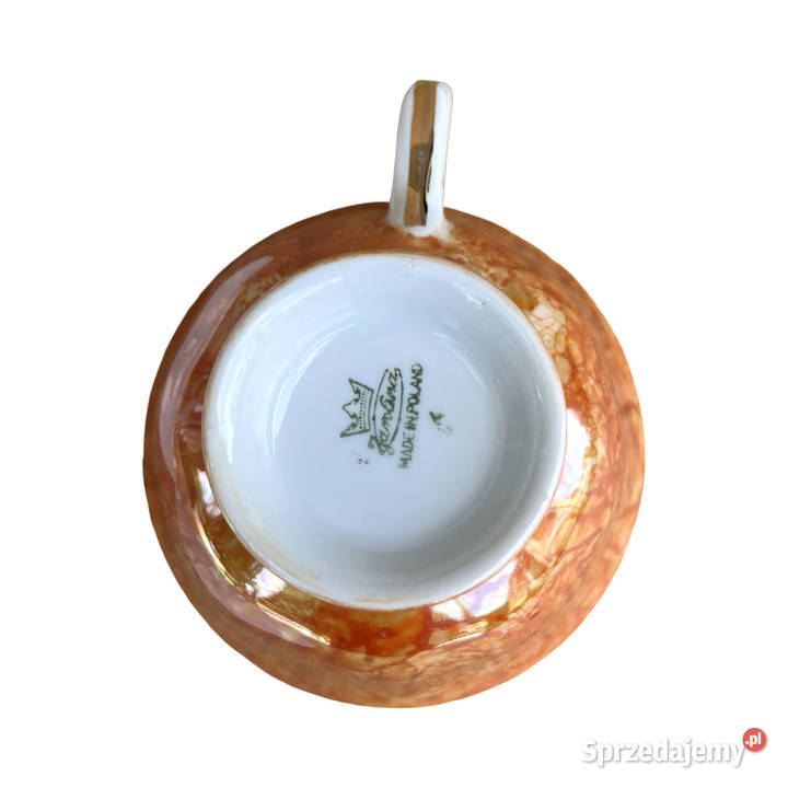 Pomarańczowy Zestaw śniadaniowy marmurkowy sprzedam