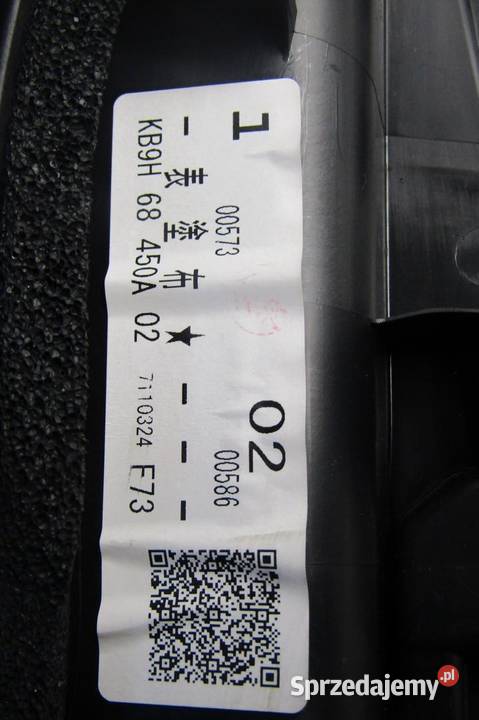 BOCZEK TAPICERKA DRZWI LEWY PRZÓD PRZEDNIA MAZDA osobowe