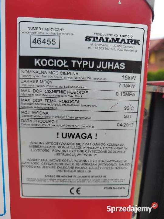 Piec kocioł Stalmark 15kw Tarnów