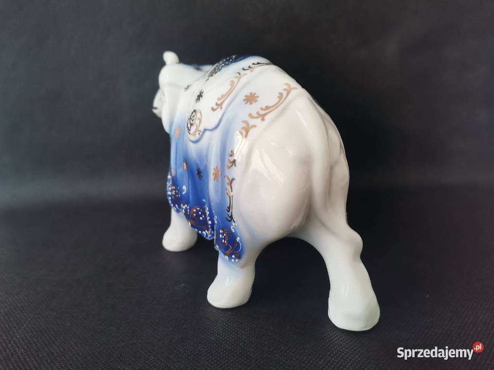 Stara porcelanowa figurka Słoń Indyjski Katowice