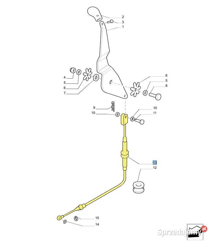Linka gazu ręcznego CNH Case NH Steyr 87543965 Układ paliwowy Białystok sprzedam