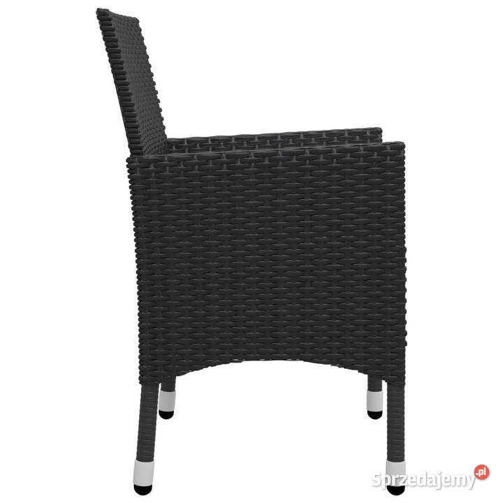 3cz zestaw bistro rattan PE i szkło hartowane