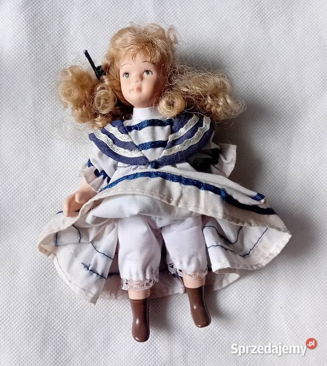 Dwie porcelanowe lalki w strojach wiktoriańskich Porcelana i szkło Koźminek