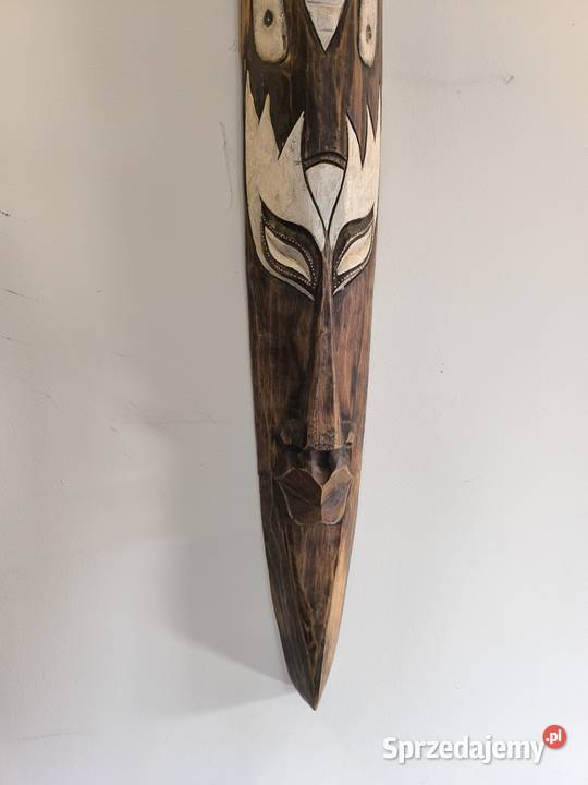 Piękna unikalna wisząca maska etniczna Łódź