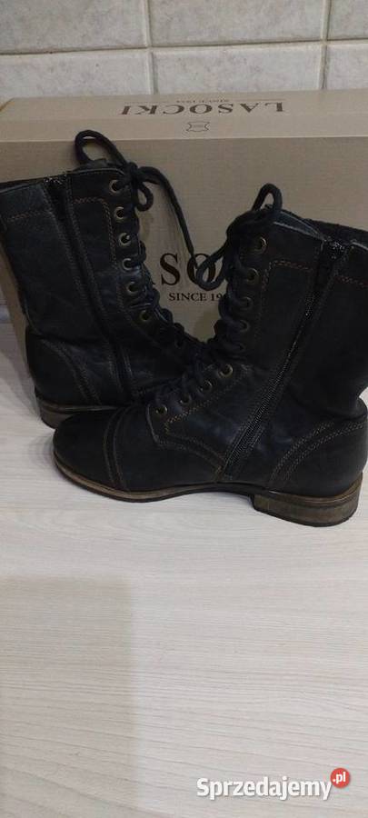 Buty zimowe z naturalnej skóry licowej