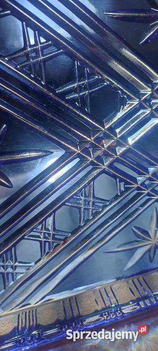 Taca patera szkło barwione kobaltowe 2kpl Bydgoszcz sprzedam