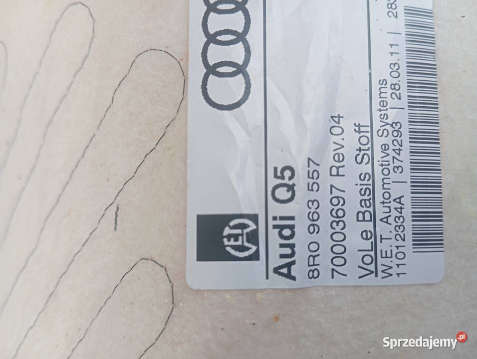 AUDI Q5 MATY GRZEWCZE SIEDZISKO OPARCIE