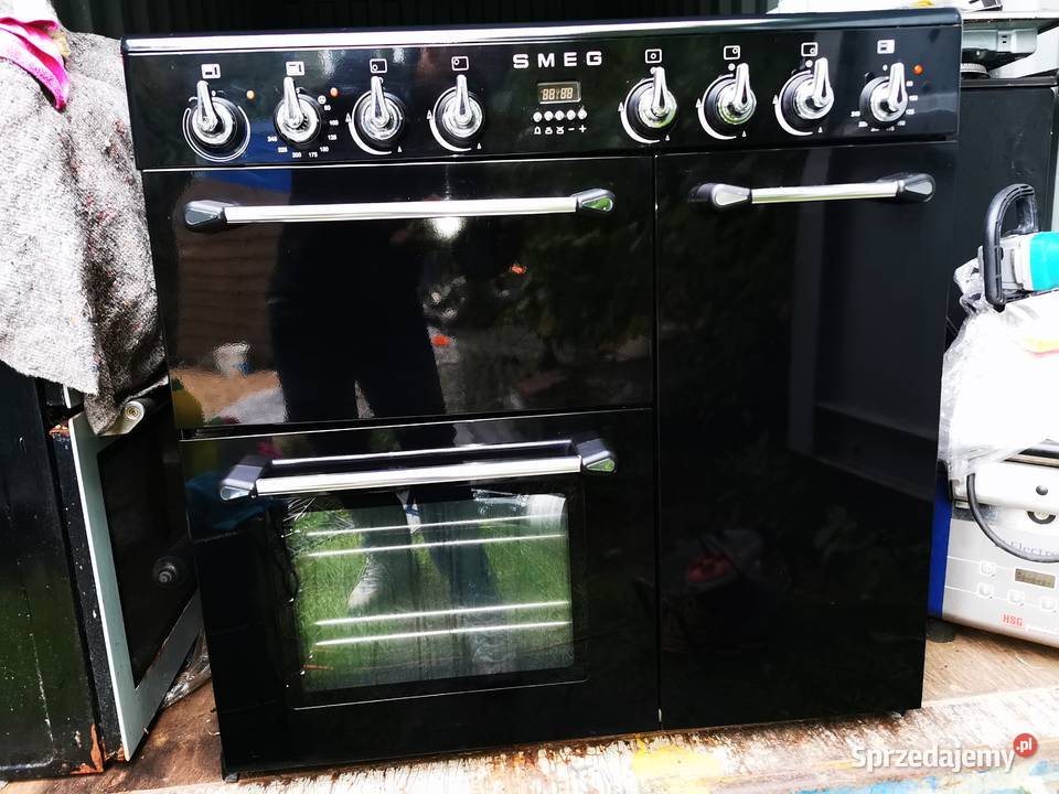 KUchnia gazowa SMEG piekna czarna 90 nowa 18000 Kuchenki i piekarniki