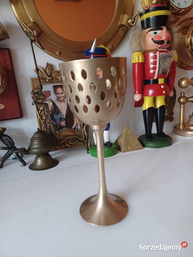 Duży piękny lampion mosiężny Kolekcja wielkopolskie Poznań