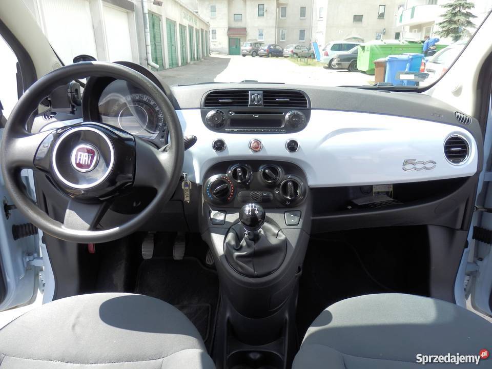 FIAT 500 12 BŁĘKITNY mały przebieg KLIMA Poznań
