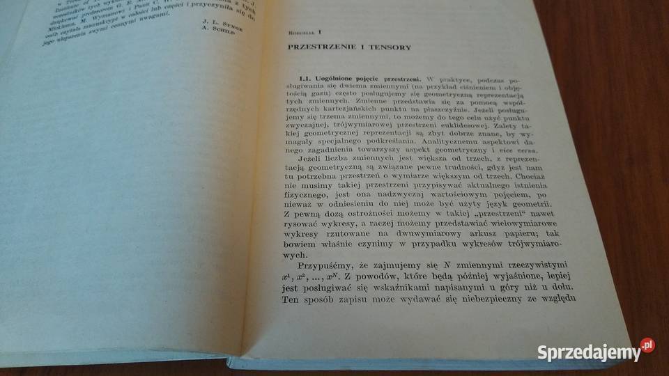 Rachunek tensorowy J L Synge i A Schild pomorskie Gdańsk