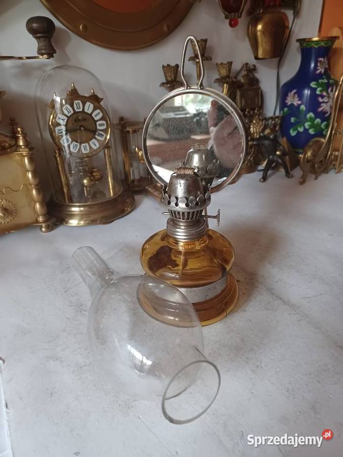 Piękna lampa naftowa PRL Kolekcja Poznań