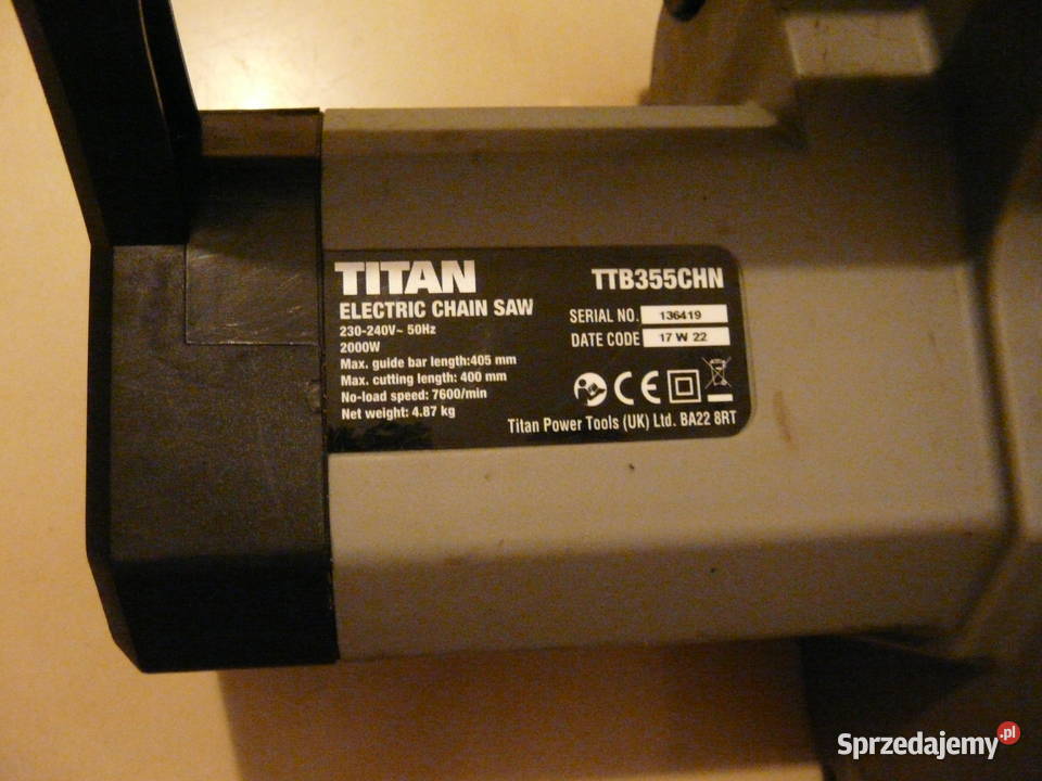 Piła TITAN do drewnadrzewa elektryczna łódzkie