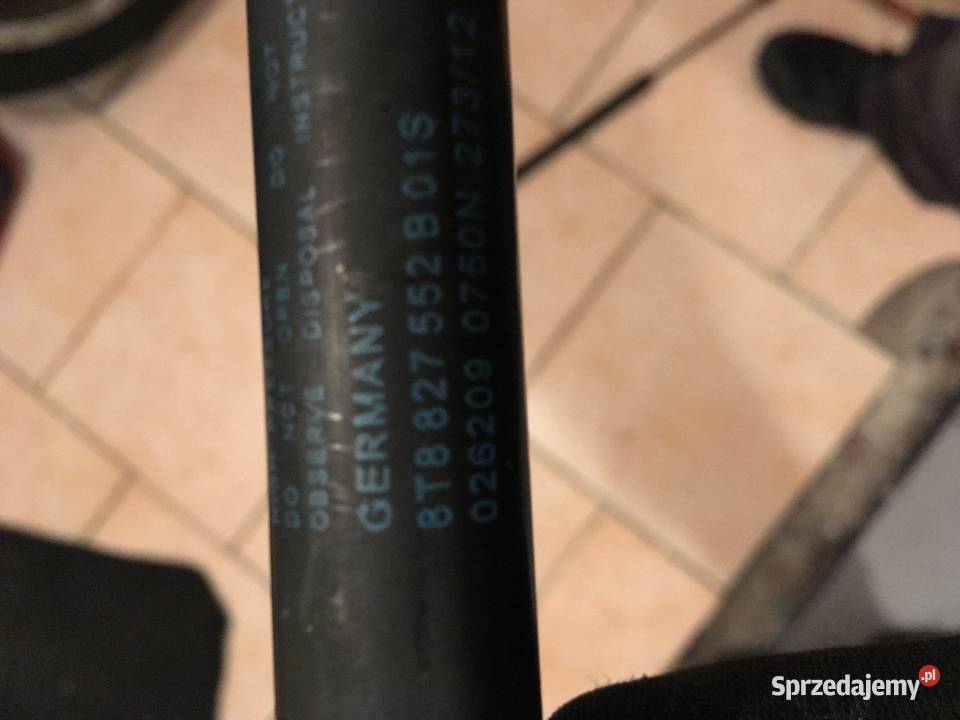 Siłownik bagażnika Audi A5 Sportback 8T8827552B zachodniopomorskie Szczecin sprzedam