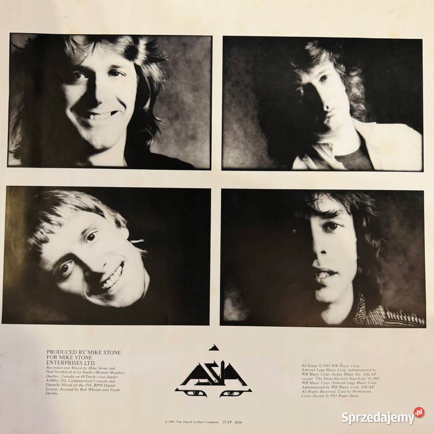 Asia Asia EXEX Japan Obi LP 1982 Geffen Records płyta winylowa