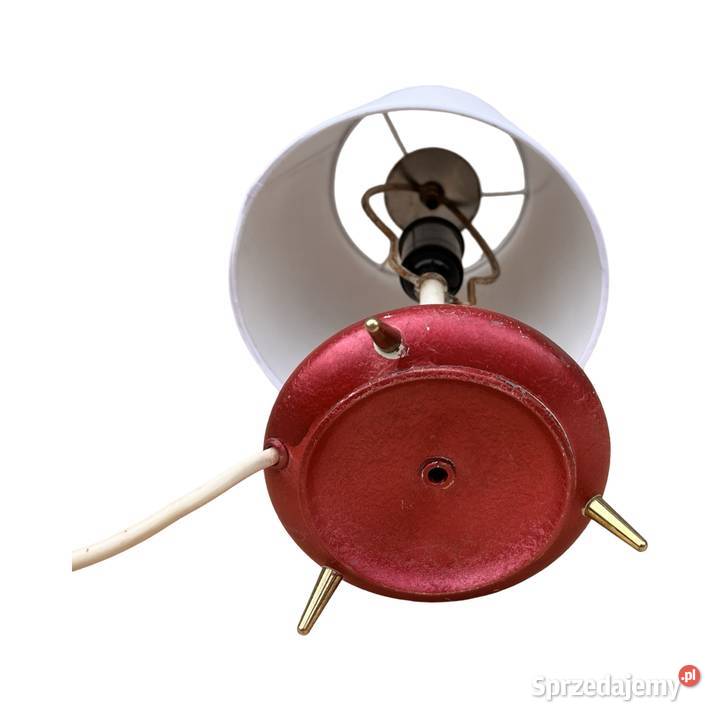 Lampa stołowa z abażurowym kloszem Belgia lata mazowieckie Warszawa
