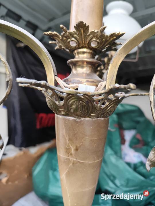 Stary mosiężny żyrandol hand made Rękodzieło