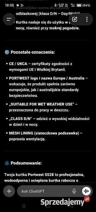 Kurtka roboczazimowa Portwest Chorzów