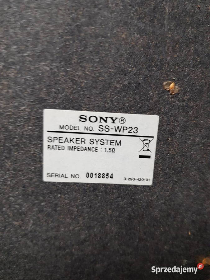 Sprzedam subufer Sony skrzynie basowe i tuby Głośniki Police
