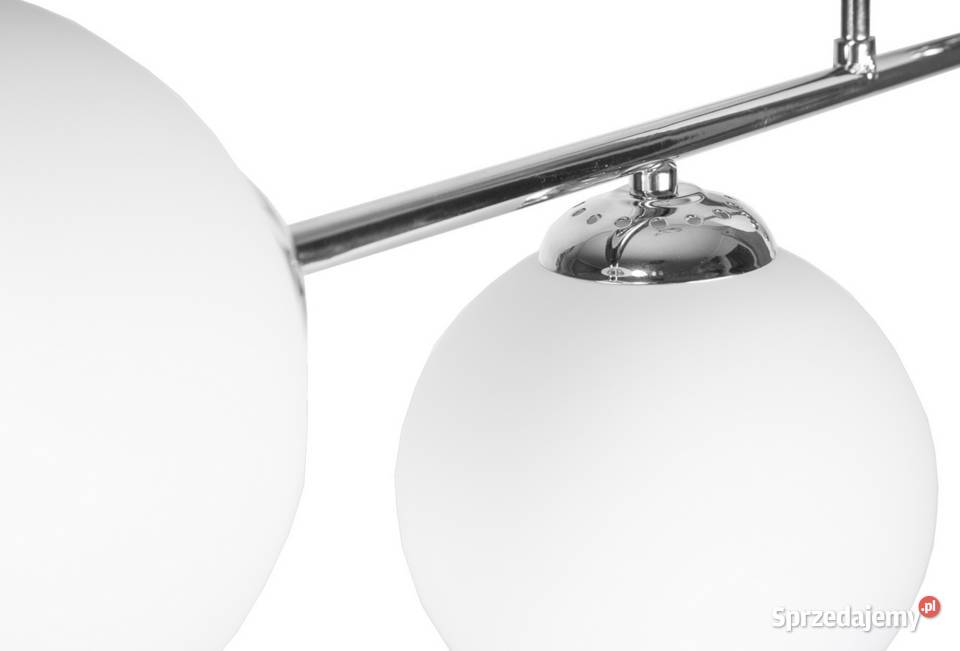 LAMPA WISZĄCA SUFITOWA ŻYRANDOL CHROM KULE 4 LED Choroszcz