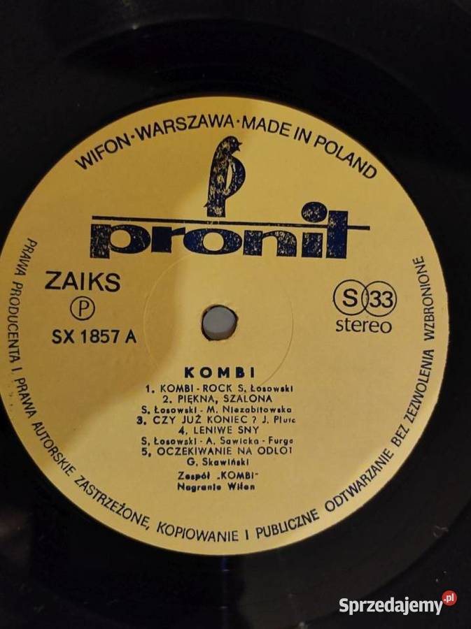 1979 Kombi Płyta gramofonowa winylowa analogowa