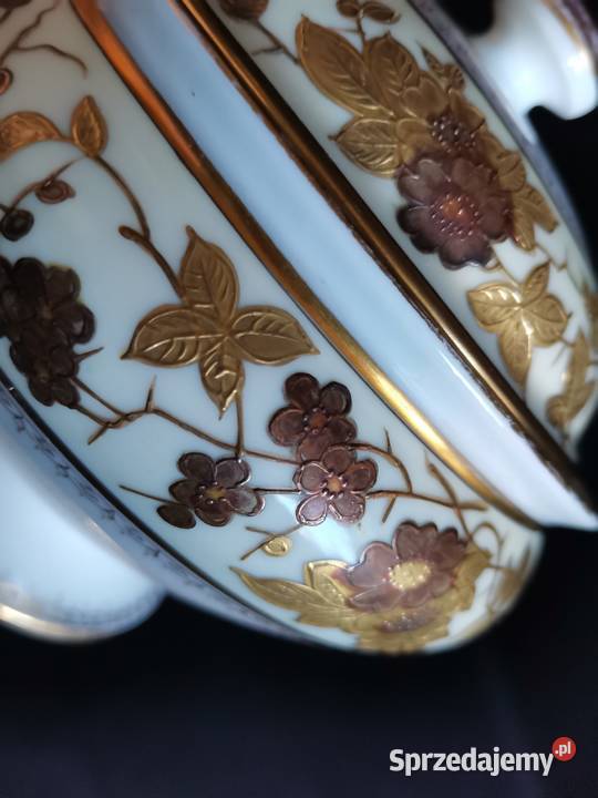 Stara przedwojenna mała złocona waza