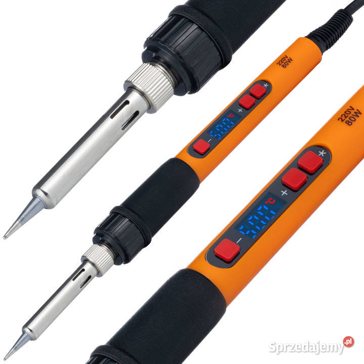 Lutownica 80W Orange Mastiff Zestaw 12w1 LCD 6 Lutownice