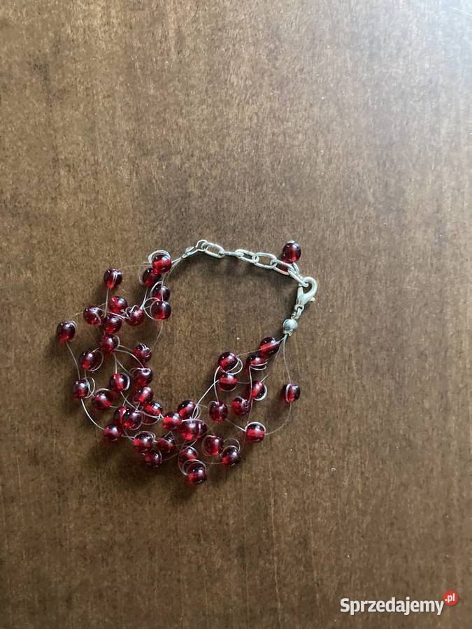 naszyjnik czerwony bransoletka