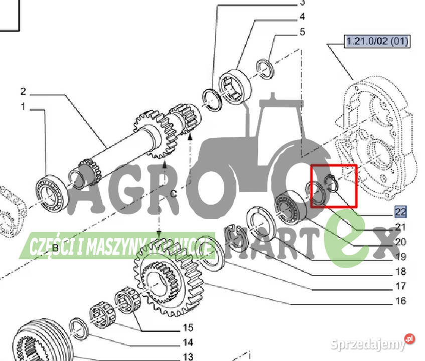 F0NN7Z081AA 81863365 PIERŚCIEŃ CNH Wichrów