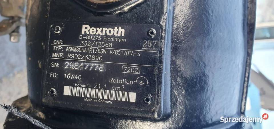 POMPA ŁADOWARKA JCB 406 T4 REXROTH osobowe Lipno