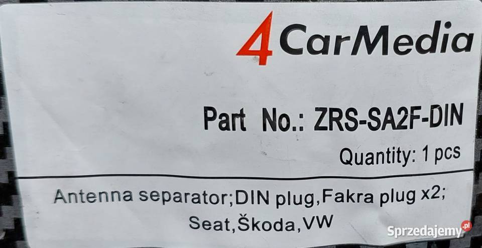ADAPTER SEPARATOR ANTENOWY 2X FAKRADIN VW AUDI Mielęcin sprzedam