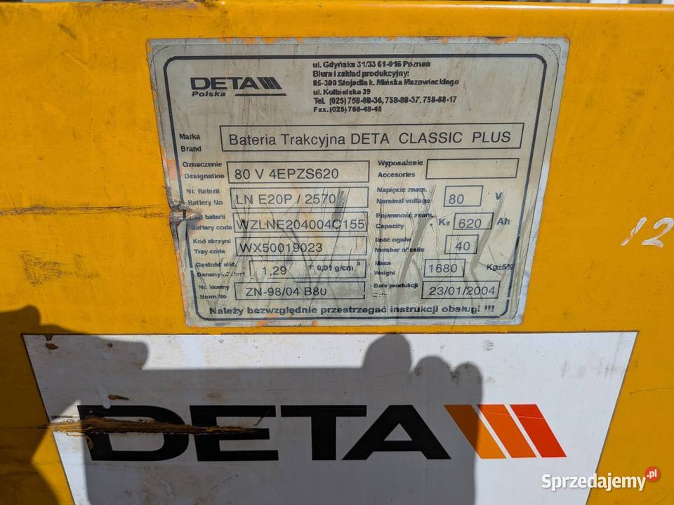 Bateria trakcyjna 80v 620AH Baterie i akumulatory Goszczanowo